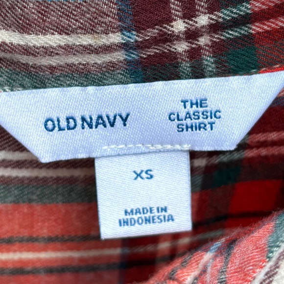 Ladies Old Navy Plaid Flannel Button Down - size XS - Picture 8 of 9